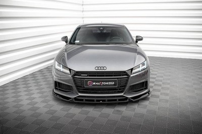 Maxton Design Frontlippe V.2 passend für Audi TT S / S-Line 8S schwarz Hochglanz
