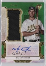2018 Topps Triple Threads Single Jumbo Relics Emerald 11/50 Matt Olson Auto 04cw