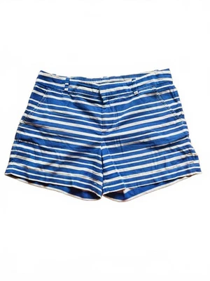 Tommy Hilfiger Blue White Striped Chino Shorts Preppy Nautical Women’s UK 10-12 - Image 1 of 4