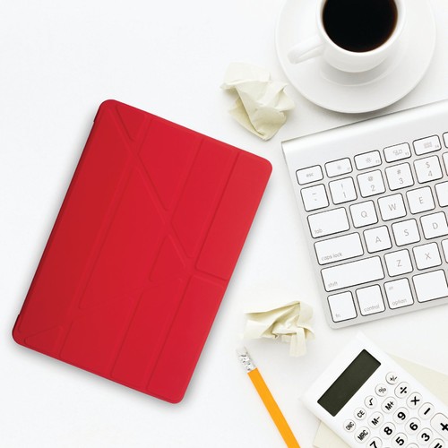 Tablet Case for iPad Air 3, Pro 10.5", Multifold Stand, Magnetic Cover, Red - 第 6/9 張圖片