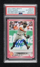 PSA/DNA 2022 Topps Update Mother's Day Hot Pink 28/50 Heliot Ramos #US154 w5p