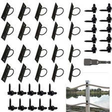 20 Pack Rope Holders, 2 inch Decorative Drop Ring Brackets, Stainless Steel F...