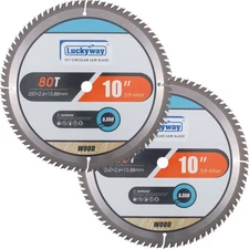 10 Inch Woodworking Saw Blade 80T Fine Finish 2-Pack for Table and Miter Saw