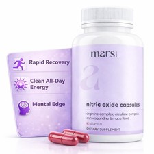 Mars Nitric Oxide with L-Arginine  L-Citrulline, Pre Workout Nitric Oxide fo...