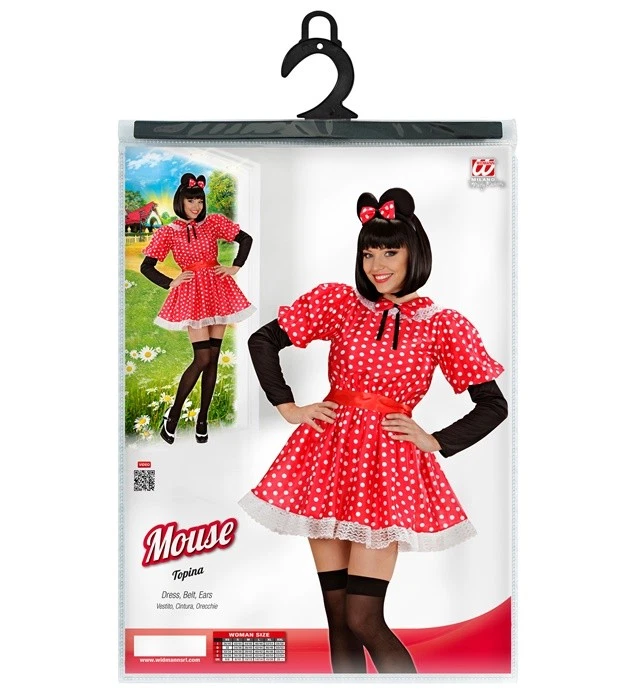 Widmann Mouse (Dress, Cuffs, Ears) (L) Red