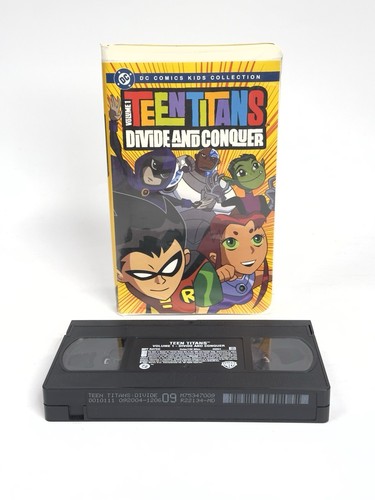 Teen Titans Divide and Conquer VHS 2004 DC Comics Volume 1