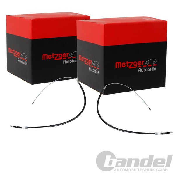 2X Metzger Handbremsseil Seilzug Hinten Beidseitig Passend FüR Audi A1-image