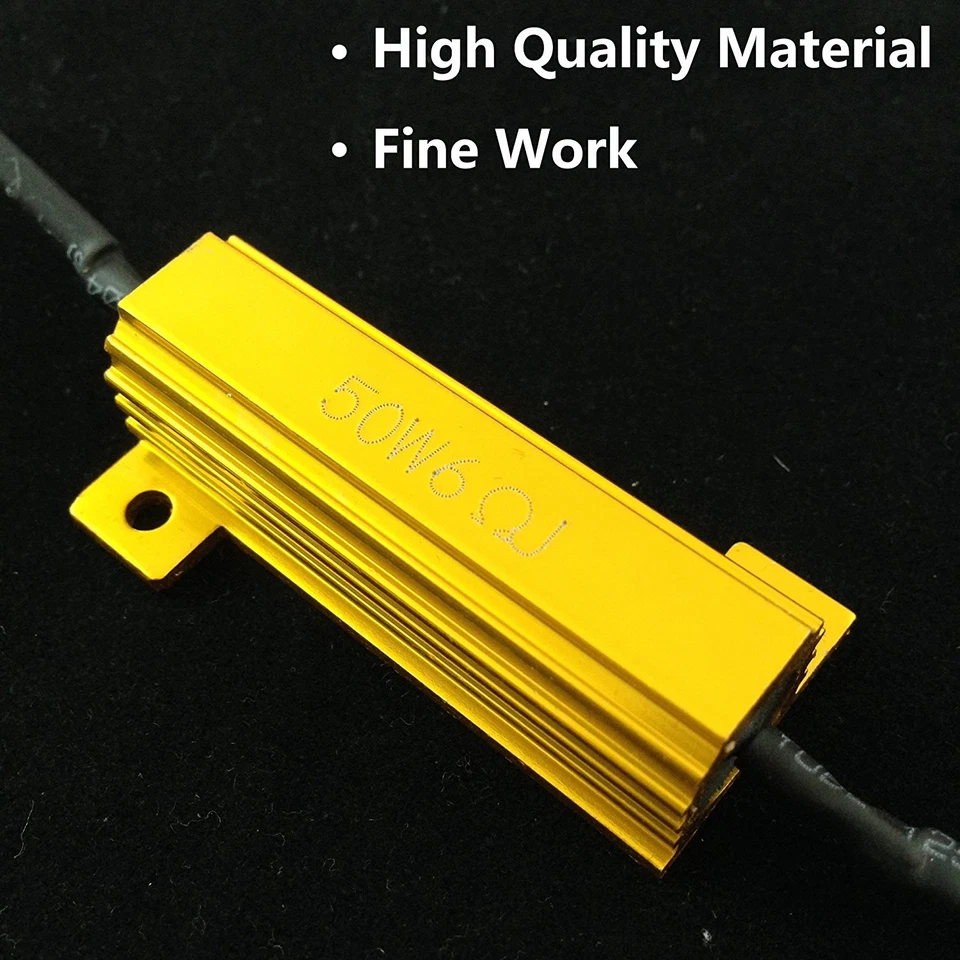 x4 piezas 50W 6 ohmios resistencia de carga fija bombilla LED rápida hiper flash señal de giro parpadeo Y34 Foto 2 de 4