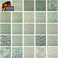 25 StüCk Stoff Baumwolle Blau 25 X 25 Cm Stoffe Zum NäHen Patchwork Stoffe Paket