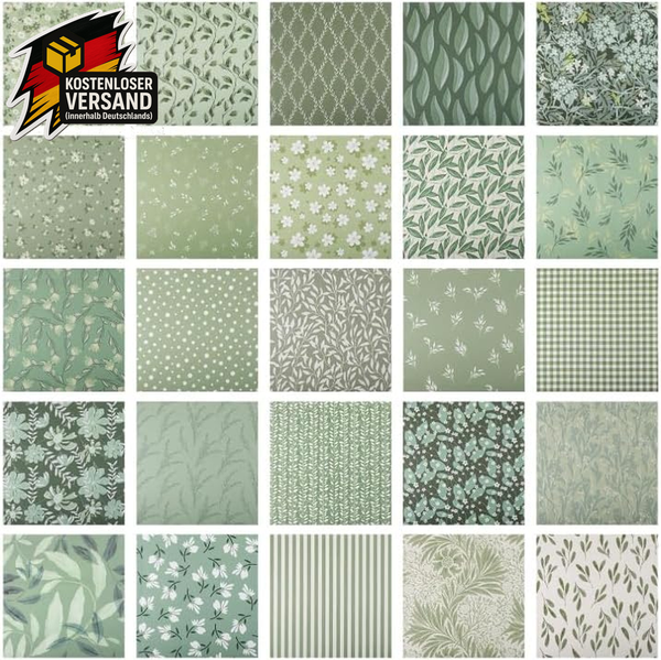 25 StüCk Stoff Baumwolle Blau 25 X 25 Cm Stoffe Zum NäHen Patchwork Stoffe Paket-image