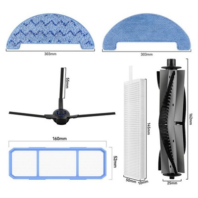 Für iLife Saugroboter Ersatzteile Set Bürsten Filter Wischpad
