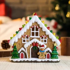 Gingerbread House Light up Christmas Village-Collectible Buildings Decor - In...