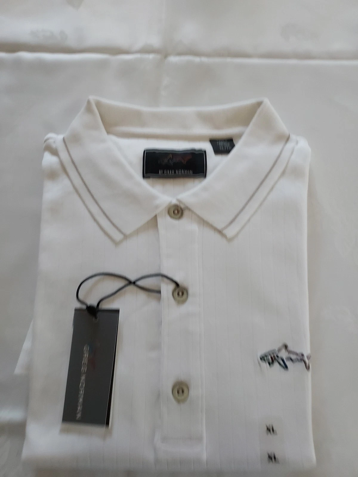 Polo Shirt By Greg Norman, New, Sz.XL, White, With Tag