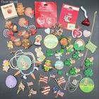 Vintage Holiday Costume Jewelry Lot 50+ pc Hallmark Thanksgiving Patriotic Pins