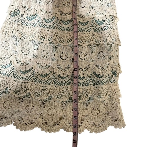 Comme Toi | Anthropologie Häkelspitze Stufenrock Small Cottagecore Krocket - Bild 8 von 8