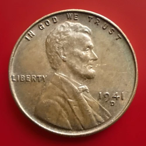 1941-D BN AU Lincoln Wheat Cent receive coin pictured 1560