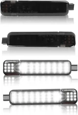 4PCS LED Interior Door Panel Courtesy Warning Lights 4pcs, Smoking Black 