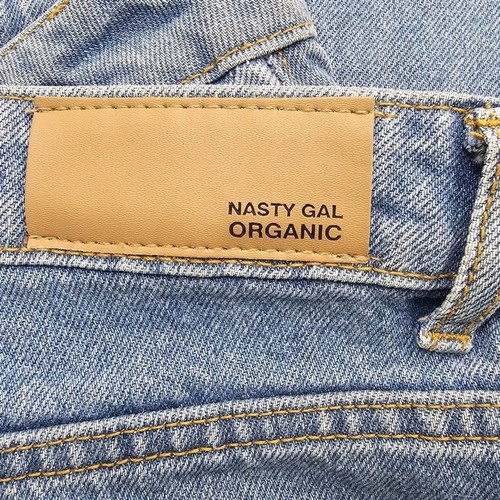 NWT Nasty Gal Blue Organic Cotton Boyfriend High-Rise Denim Jeans - Picture 4 of 9