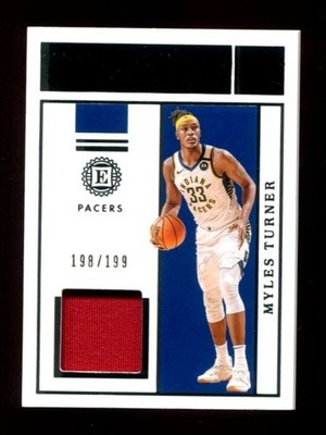 2019-20 Panini Encased - Label Materials #LM-MTU Myles Turner #/199