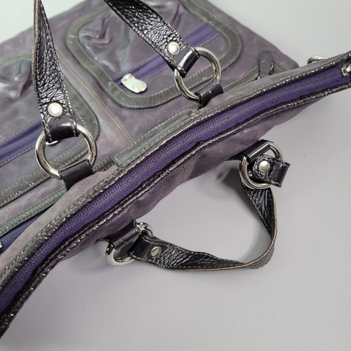 Hogan Crinkle Patent Leather Slouchy Shoulder Bag - Picture 8 of 14