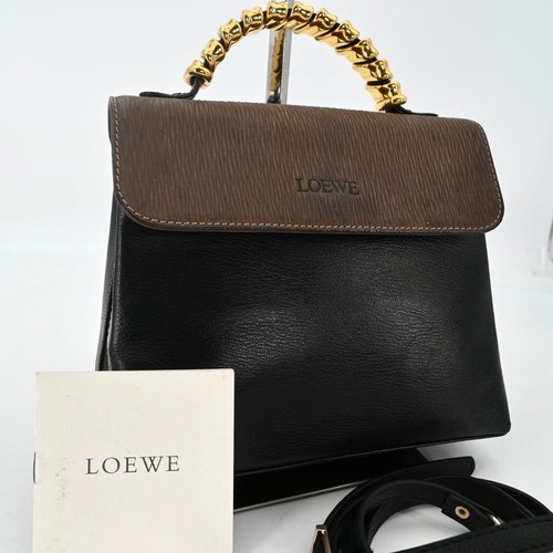 LOEWE Velazquez Twist Handbag 2-Way Shoulder Bag - Brown