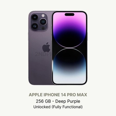 iPhone 14 Pro Max - 256 GB Unlocked Good Condition - Aftermarket Screen Message