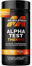 Muscletech Thermogenic Testosterone Booster for Men, Alphatest Thermo - T-Boost