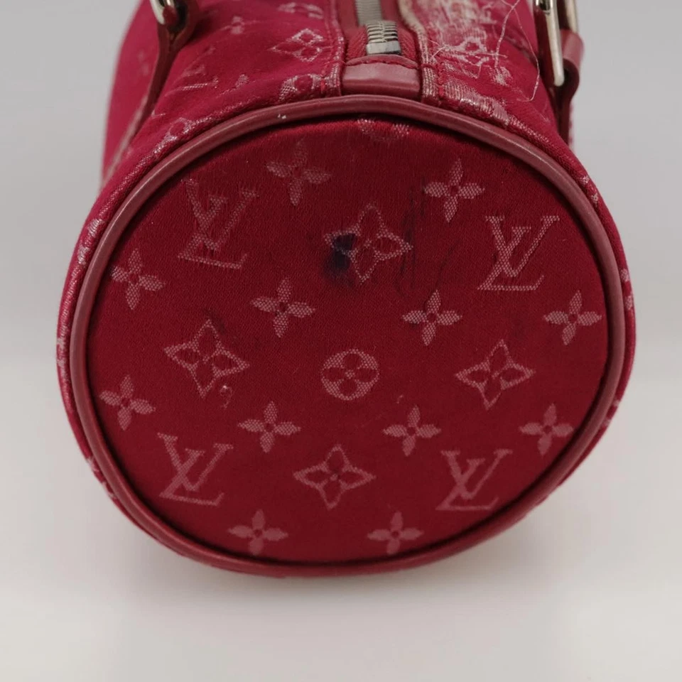 LOUIS VUITTON Monogram Satin Little papillon Hand Bag Pink M92353 LV Auth 111500 - Image 3 of 4
