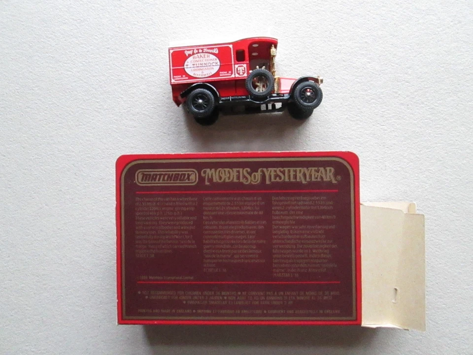 Matchbox Models of Yesteryear Y-25 1910 RENAULT Type AGBaker T. TUNNOCK mit BOX - Bild 2 von 2