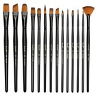 Brusarth Paint Brushes Set, 14 Pcs Artist Brush for Acrylic Oil Watercolor Go.
