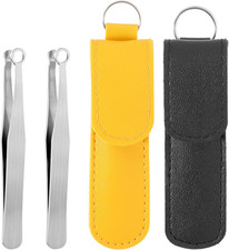 2PCS Nose Hair Trimming Tweezers, Universal Nasal Clippers for Men and Women