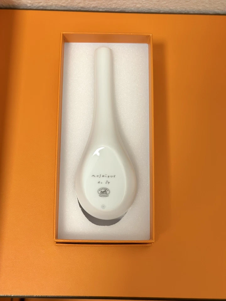 Cuchara Sopa Hermes Mosaico AU 23 Colores Dorado Nueva Auténtica Foto 3 de 4