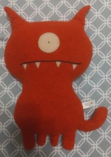 2004 Orange Uglydoll Uglydog 13" Plush Pretty Ugly Dog Doll Sun Min Kim Toy 