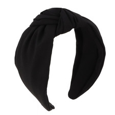 Black Knotted Wide Headbands for Women Head Band for Women's Hair Thick Top Knot