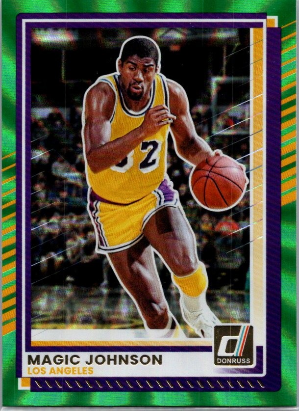 2025-26 Donruss #141 Magic Johnson Holo Green Laser