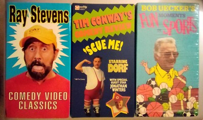 3 VHS tapes: Ray Stevens' Comedy Classics/Tim Conway's Scue Me/Bob Uecker's Fun