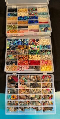Necklace Bracelet JEWELRY CRAFTING Charms Beads Lot NEW Disney Heart Crystal WOW