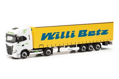 herpa 317931 Iveco S-Way LNG Gardinenplanen-SZ - Willi Betz 1:87 NEU + OVP