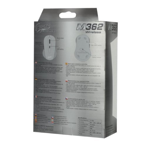 Arctic M362 Portable Wireless PC Optical USB Mouse Grey 1600DPi 10 Meters Range - Picture 8 of 8