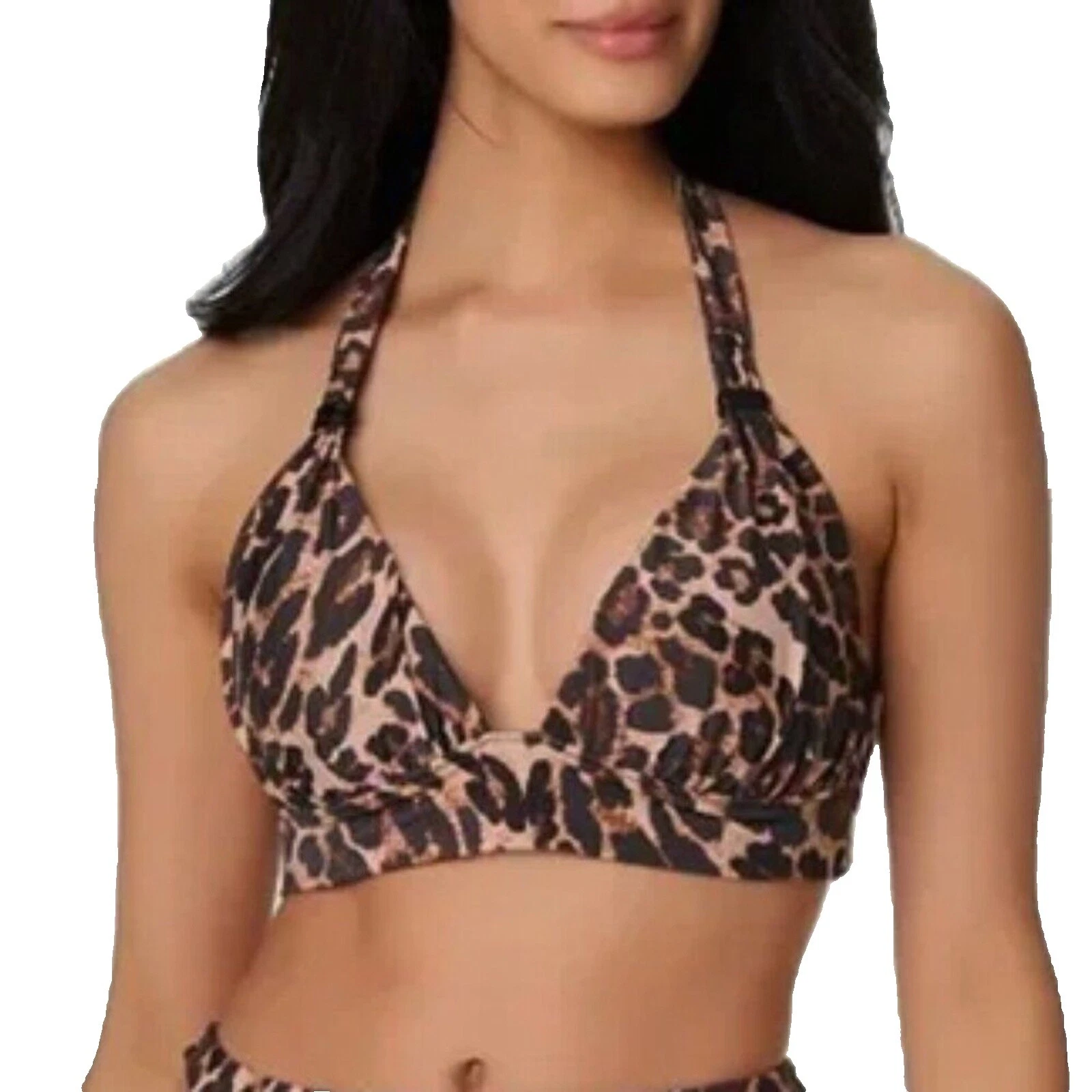 Top estampado animal Bar III Traje de Baño para Mujeres