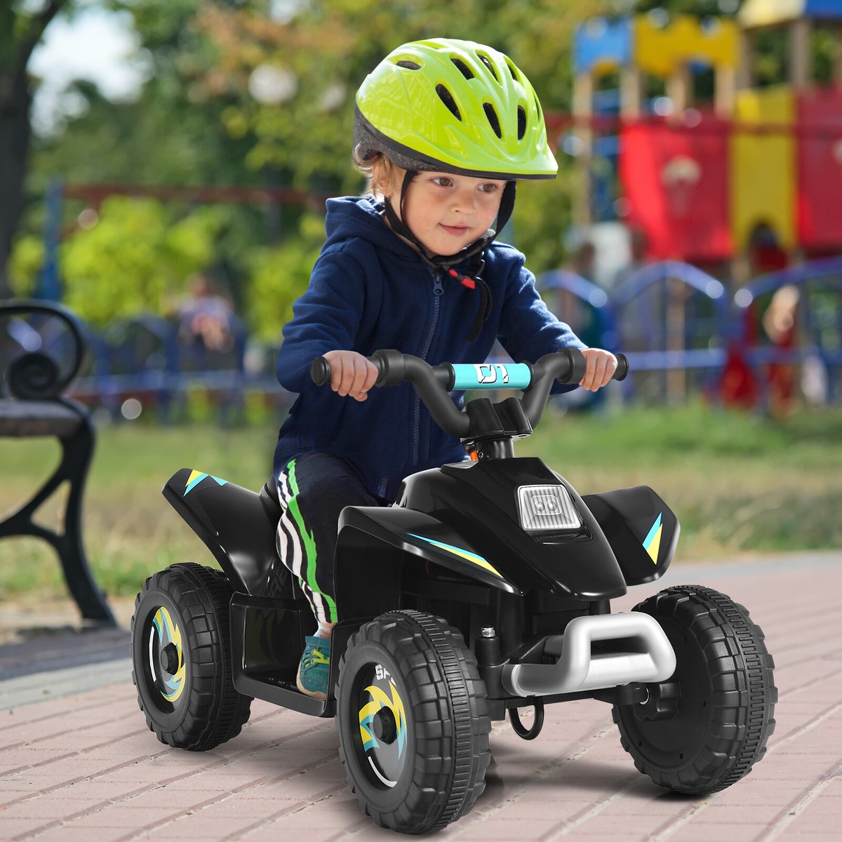 6v Kids Electric ATV 4 Wheels Ride-on Toy -black - Color