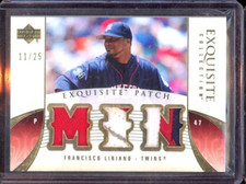 2006 EXQUISITE COLLECTION FRANCISCO LIRIANO PATCH 11/25 FUTURE HOF NICE PATCH