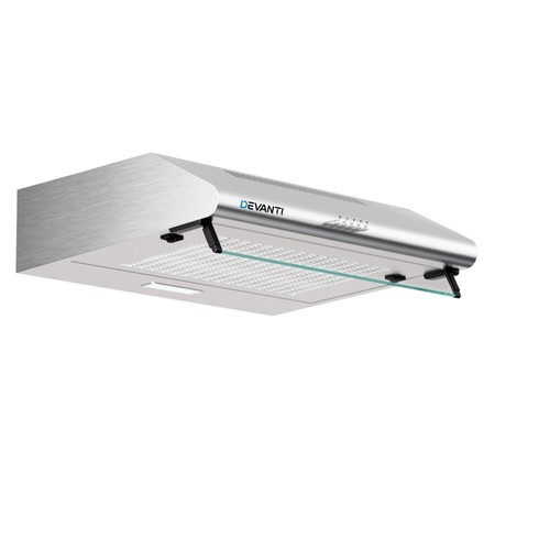 Devanti 600mm Range Hood 60cm Rangehood Kitchen Canopy LED Light Stainless Steel - Picture 4 of 9