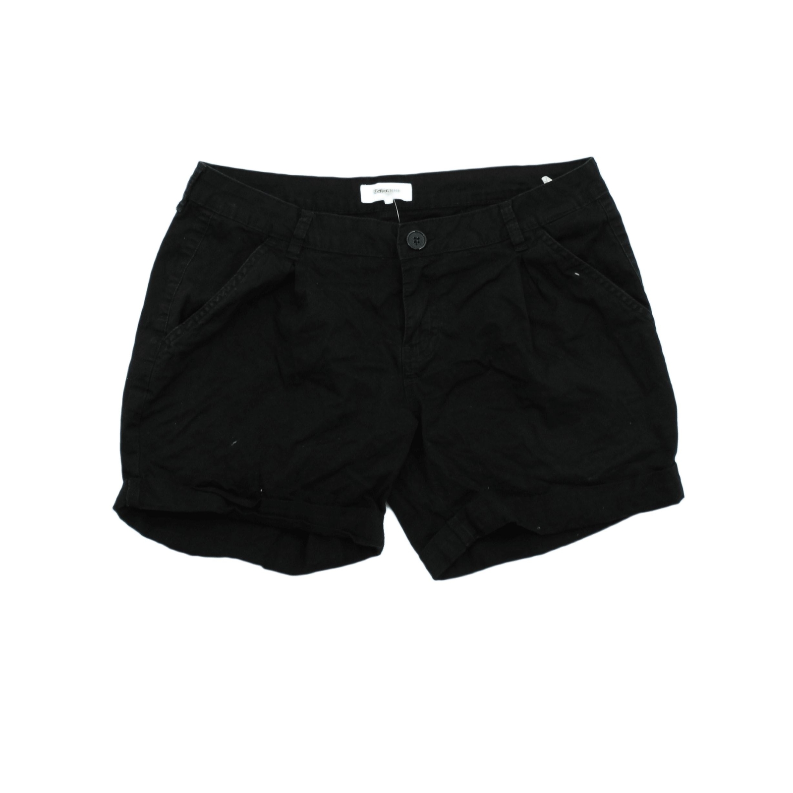 Pantalones cortos para mujer Zalando L negro algodón con corte de elastano