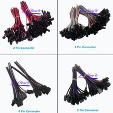 2pin 3pin 4pin LED Extension Connector Cable Wires Electric Male Female For LED