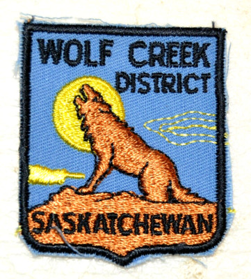 WOLF CREEK DISTRICT Cut Edge Shield Boy Scout Uniform Badge Canadian (SKW1B) 
