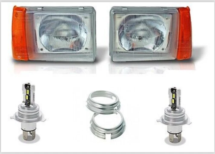 AUTOKIT Fari a Led per Fiat Panda 141 4x4 Luci H4 Anteriori Fanali Lampade Lampadine kit