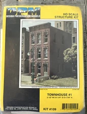 Design Preservation Models DPM HO Scale Structure Kit #109 Townhouse #1 NOS!