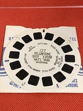 YELLOWSTONE NAT'L PARK WYOMING VIew-Master Reel 127 WHITE Hand-lettered 1G
