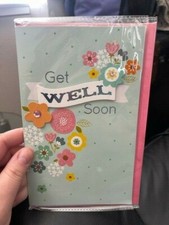 Paper Craft Get Well Soon Card With Envelope New  